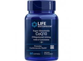 Life Extension Super-Absorbable CoQ10 Ubiquinone with d-Limonene 100 mg, 60 softgels